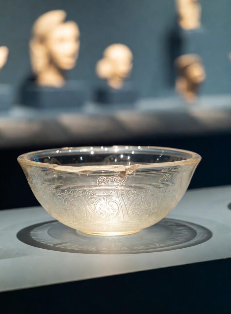 Ciotola vitrea trasparente