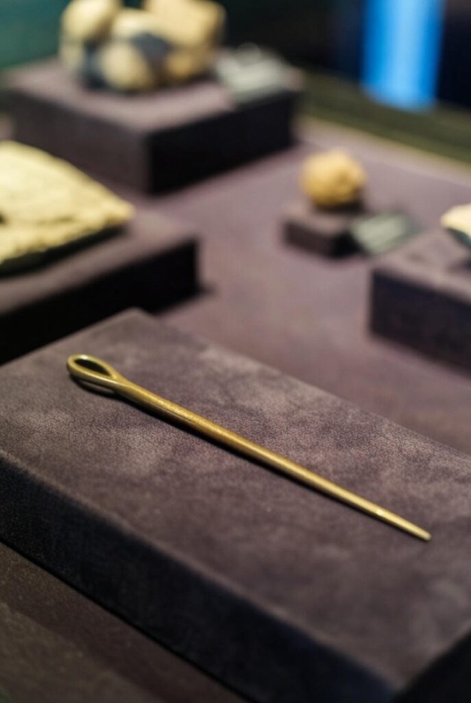 Ago da cucito in bronzo con cruna integra